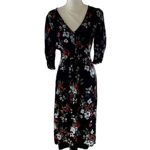 Banana Republic floral midi dress romantic spring summer womens